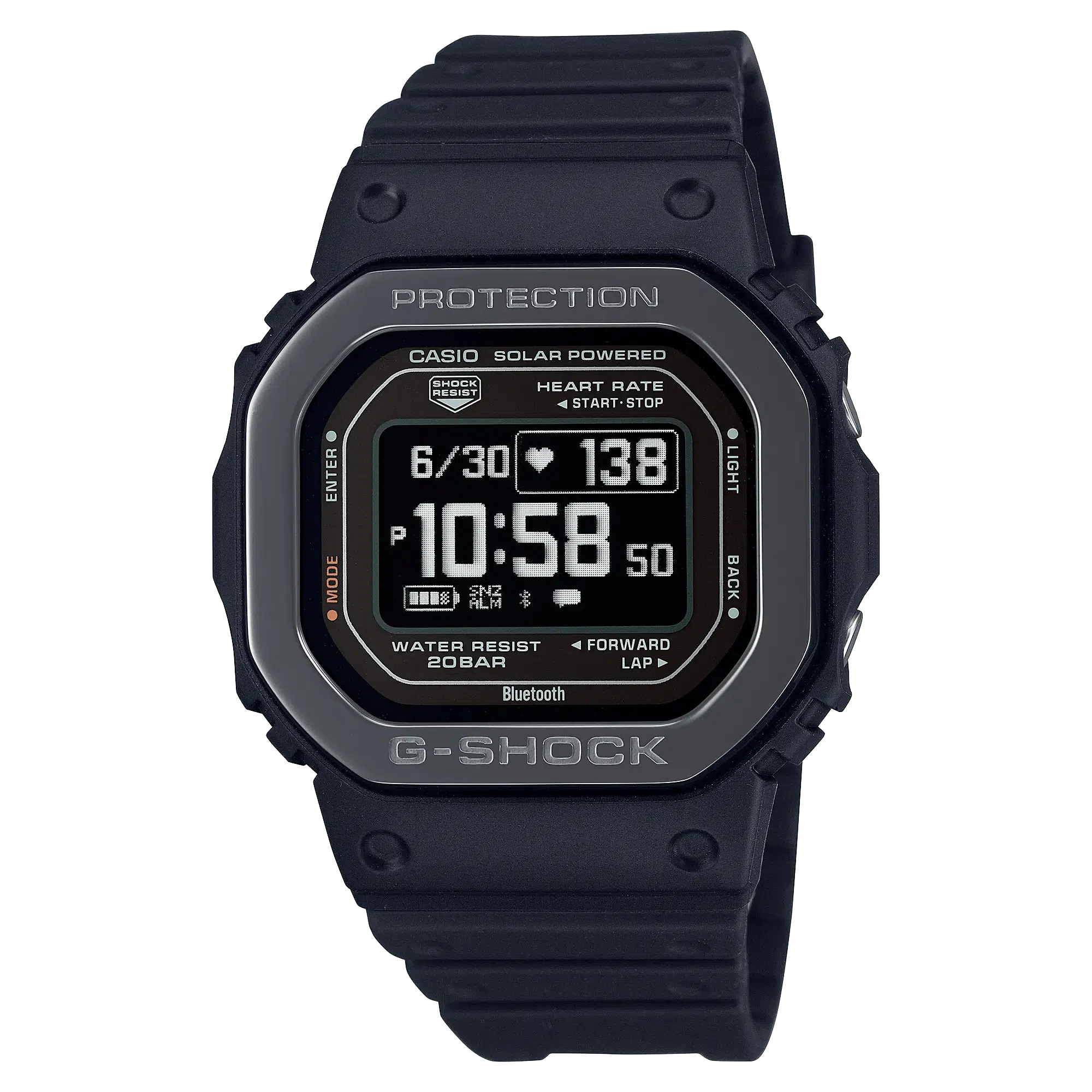 G SHOCK DWH5600MB 1D Black Heart Rate Monitor Watch