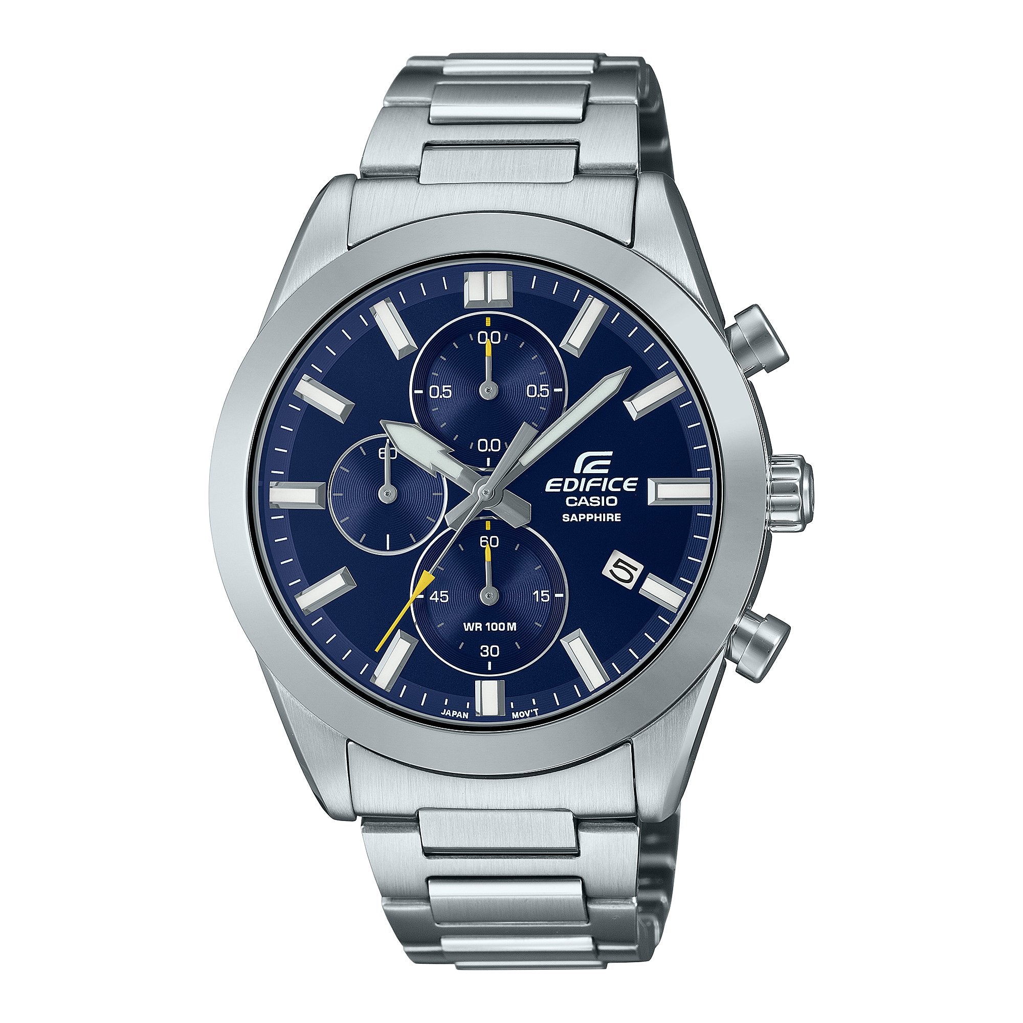 Casio edifice blue sale dial men's watch