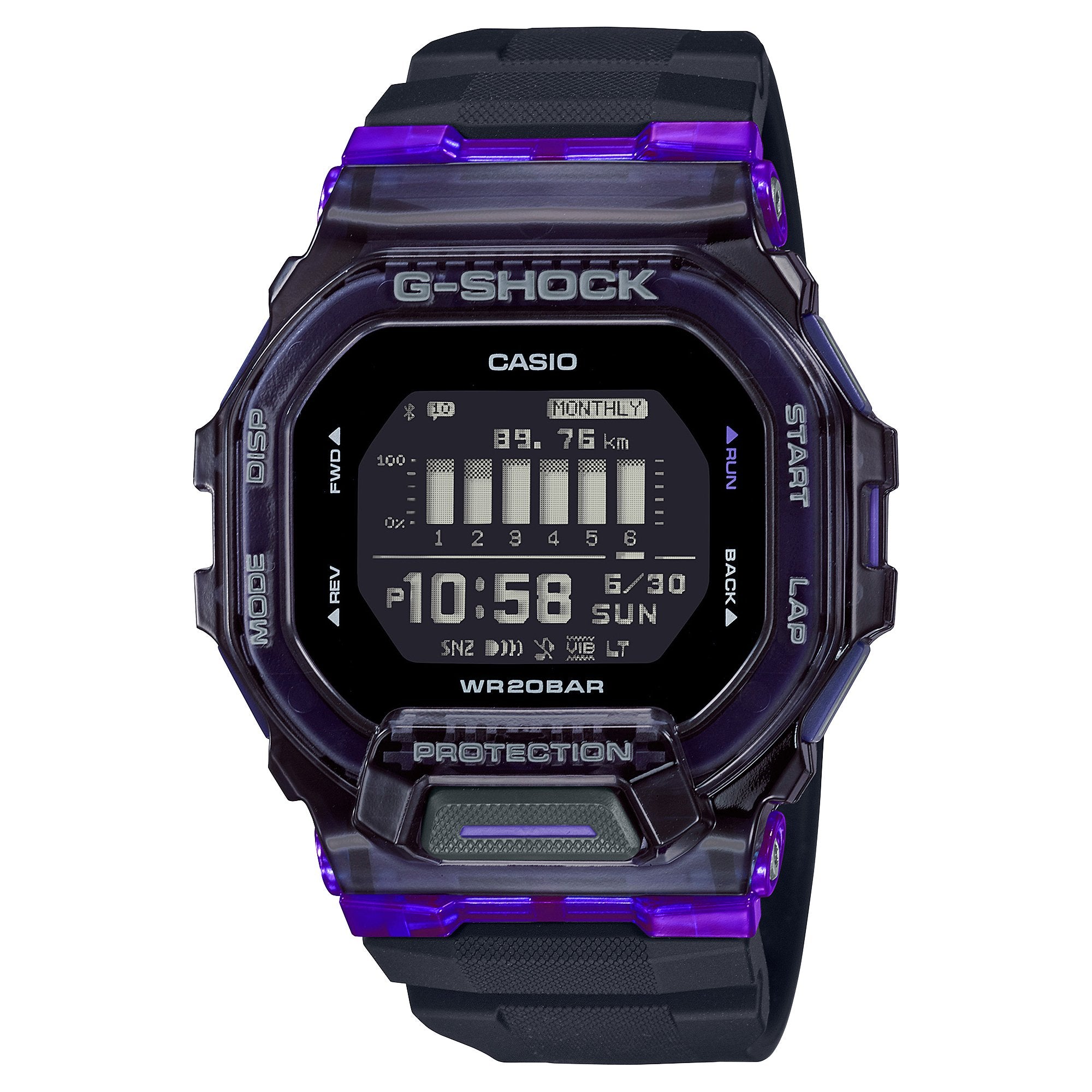 Casio G-Shock GBD100-1A7 G-Squad Step Tracker Blue White Black Watch
