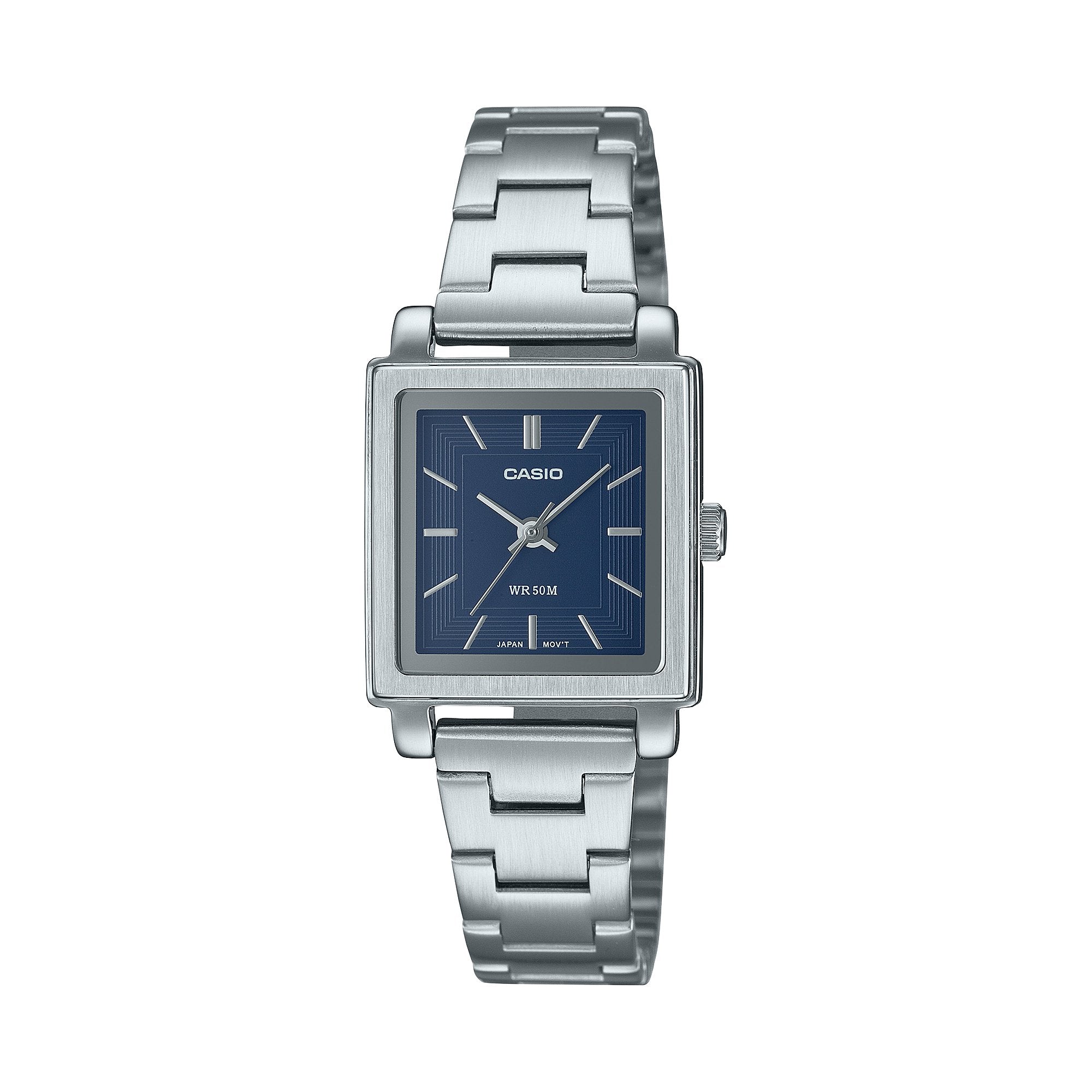 CASIO LTPE176D-2A Silver Stainless Steel Classic Square Watch