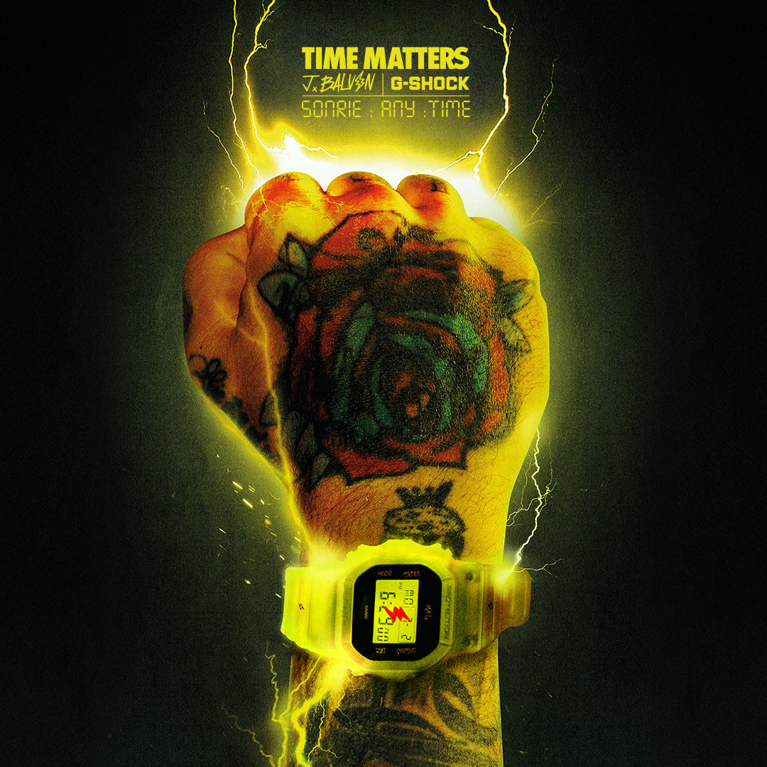 ELECTRIC STYLE MEETS TOUGHNESS: THE J BALVIN x G-SHOCK DWE5600JB-1A9