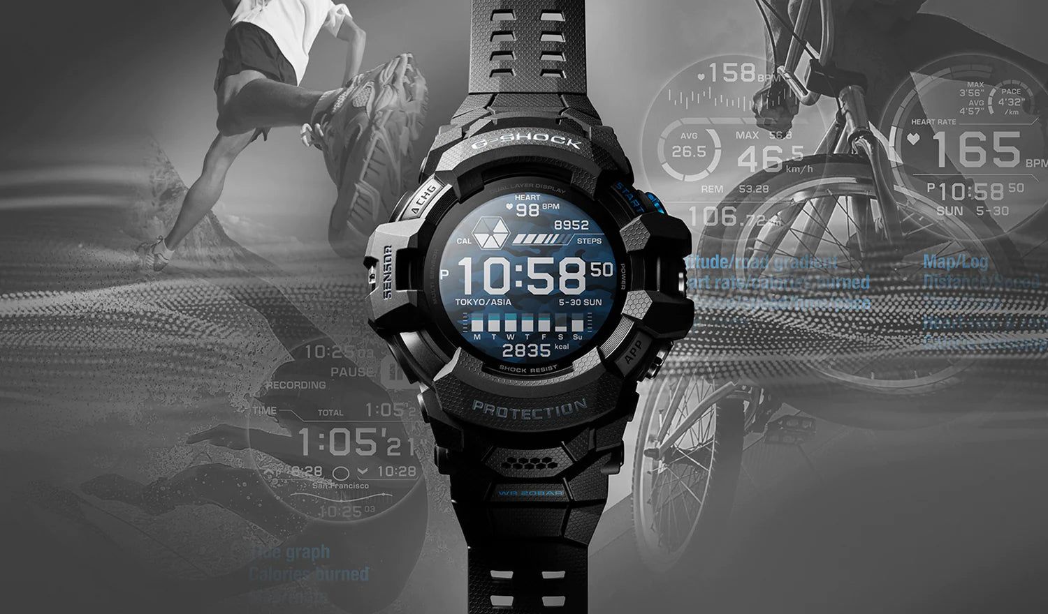 Built Tough, Built Smart - The G-Shock G-Squad Pro GSWH1000 Smartwatch! - CASIO Australia