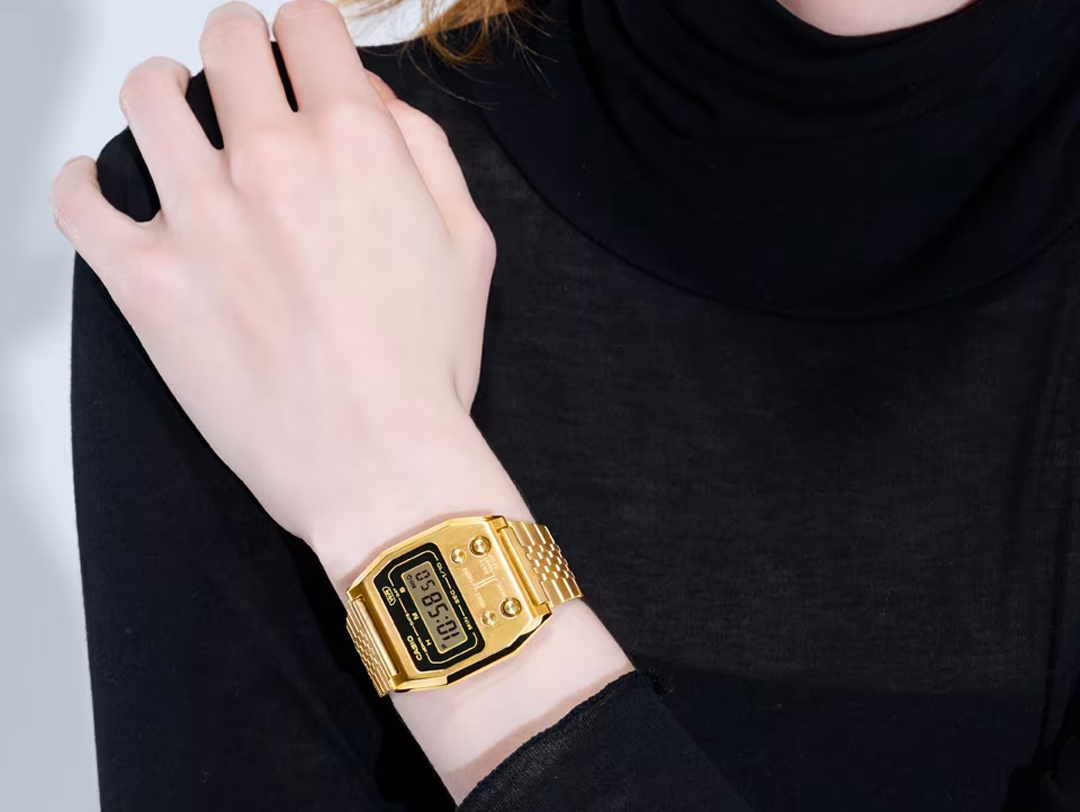 A1100B Gold Digital Watch