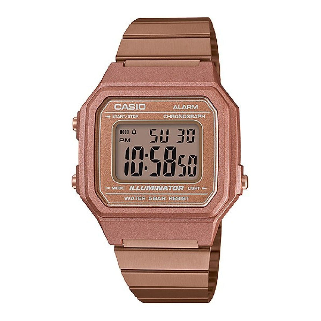 CASIO B650WC 5A Stainless Steel Rose Gold Digital Watch