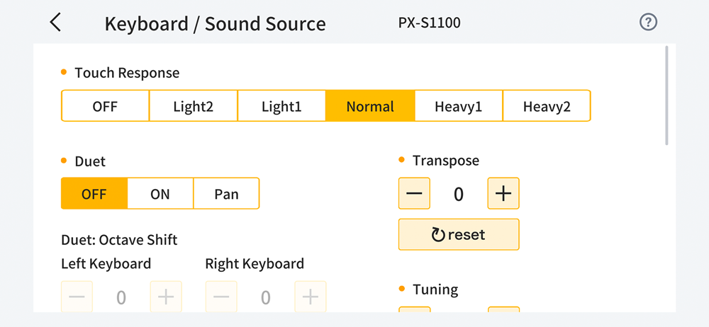 CASIO Keyboard Remote Settings