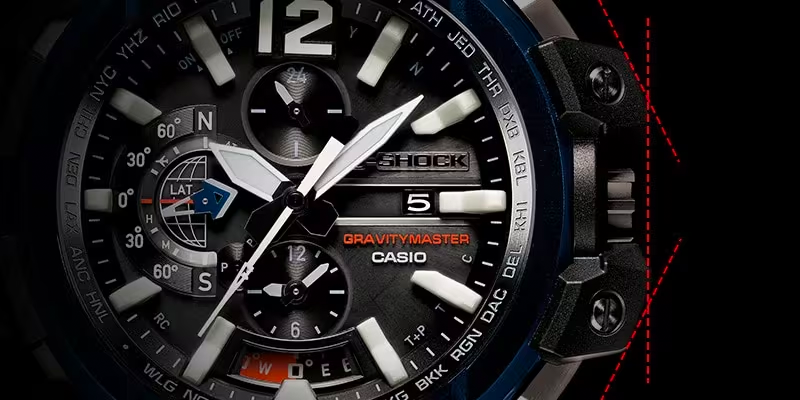 G-Shock watch Shock-resistant structure
