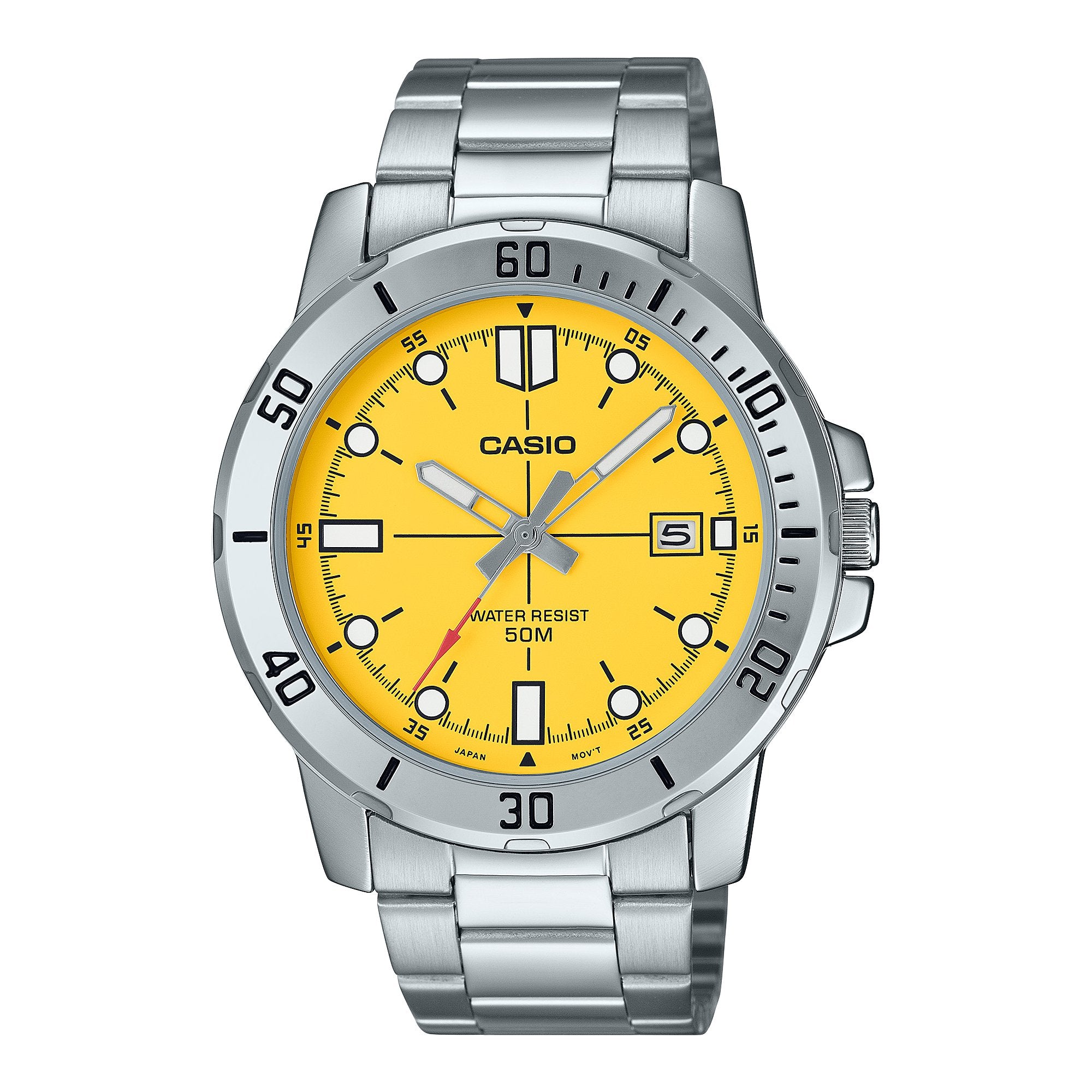 CASIO MTPVD01D-9E Yellow Dial Watch | CASIO Australia