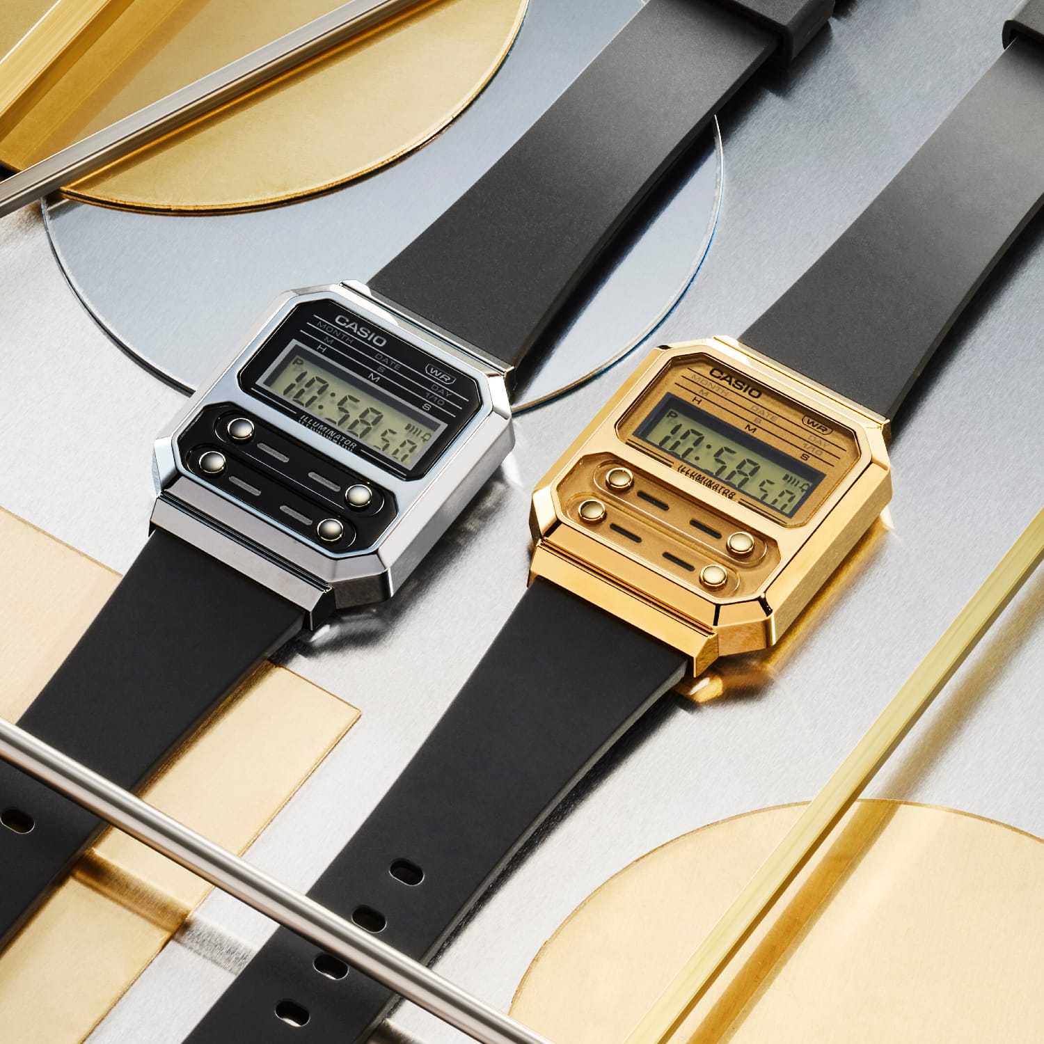 Casio classic black gold discount