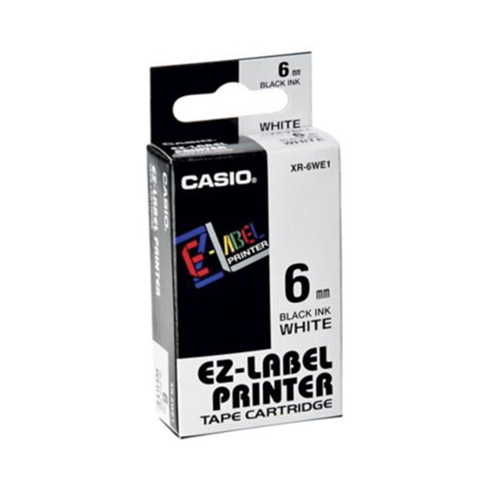CASIO CALCULATORS-CASIO 6mm Label Tape (White)-CASIO Australia