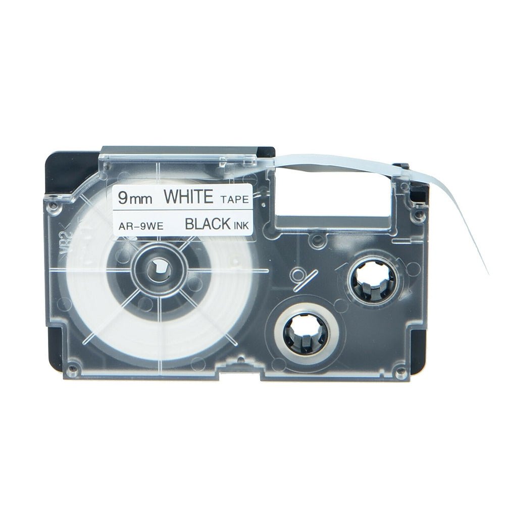 CASIO CALCULATORS-CASIO 9mm Label Tape - Black on White-CASIO Australia