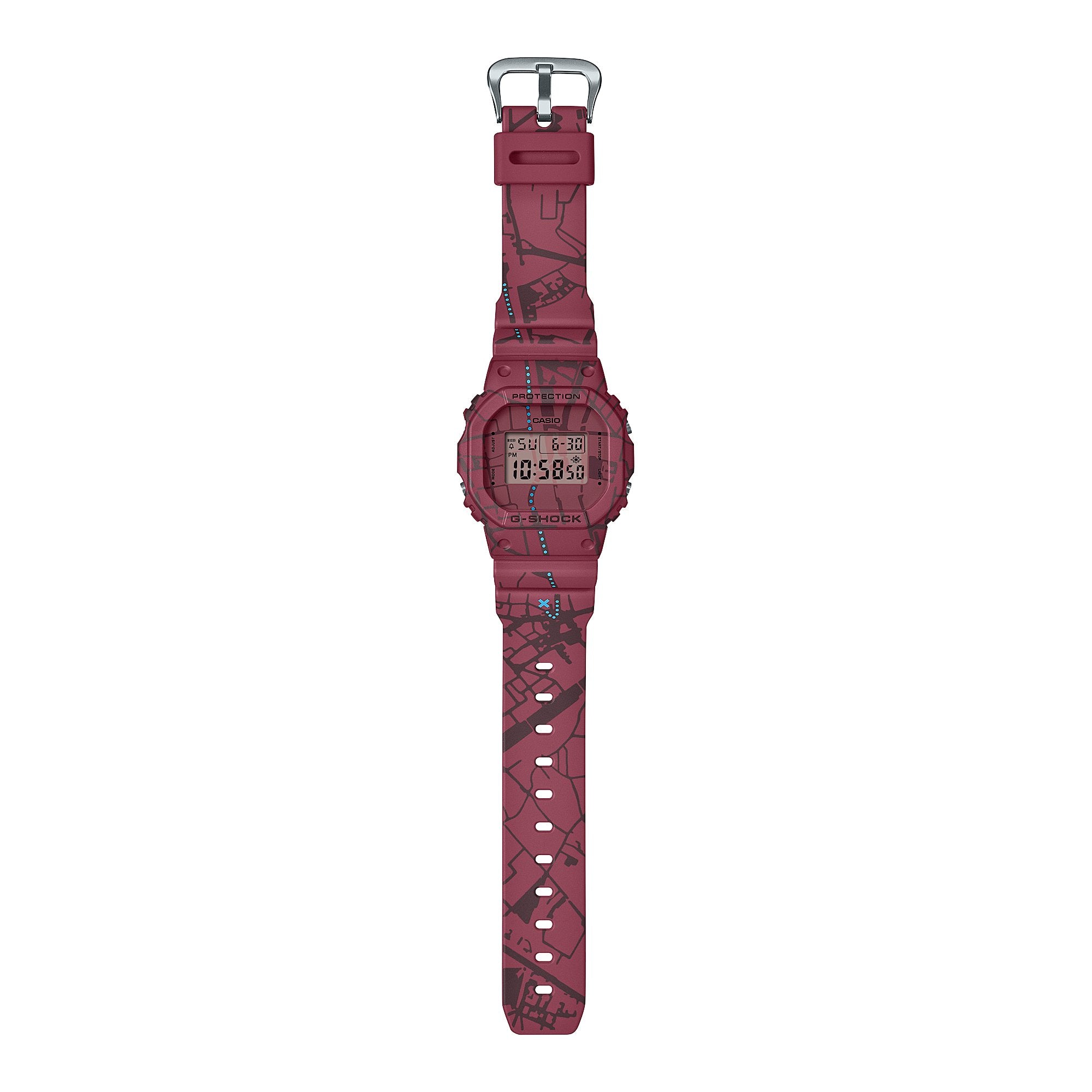 G SHOCK DW5600SBY 4D Red Resin Band Digital Watch