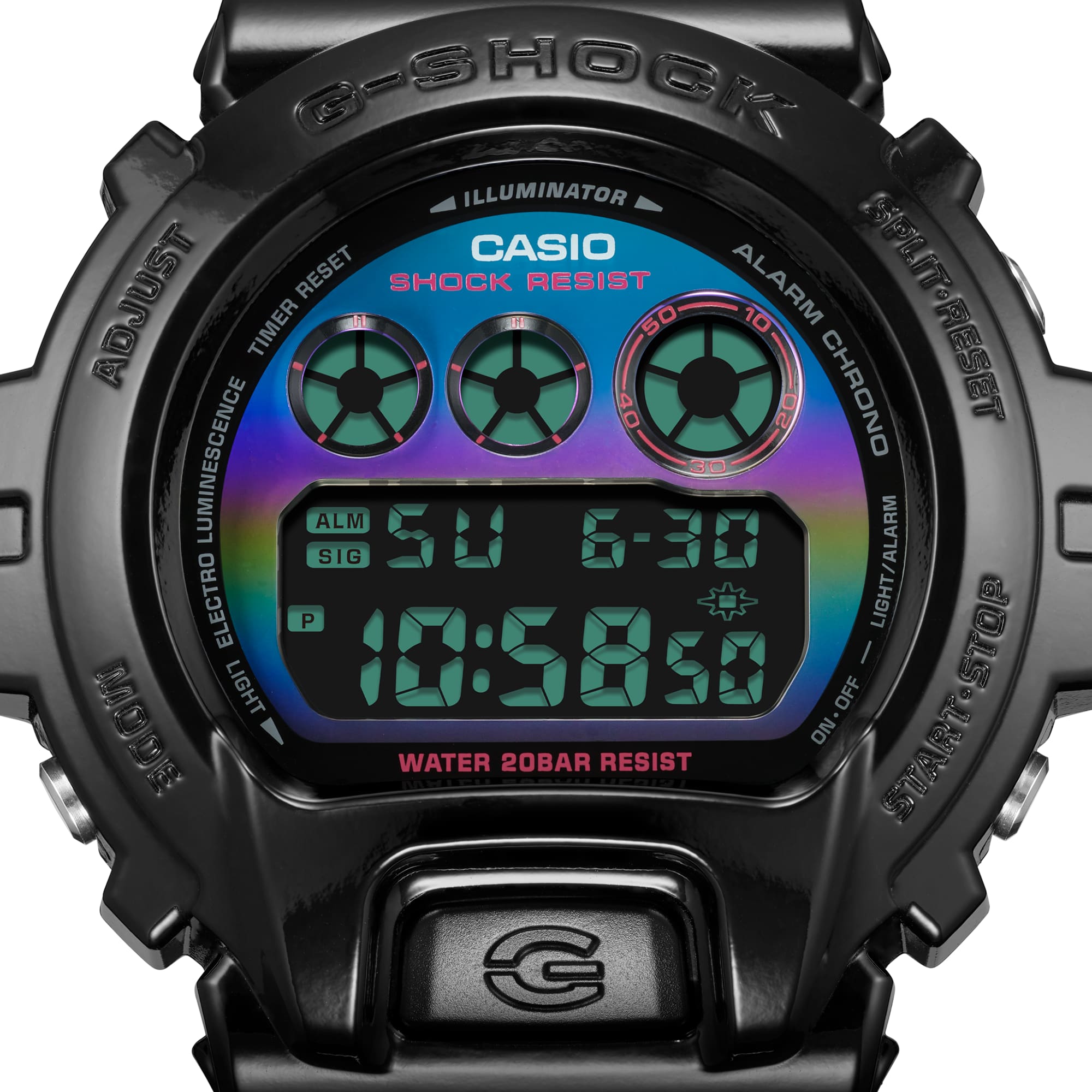 G-SHOCK DW6900RGB-1D Virtual Rainbow Black Watch