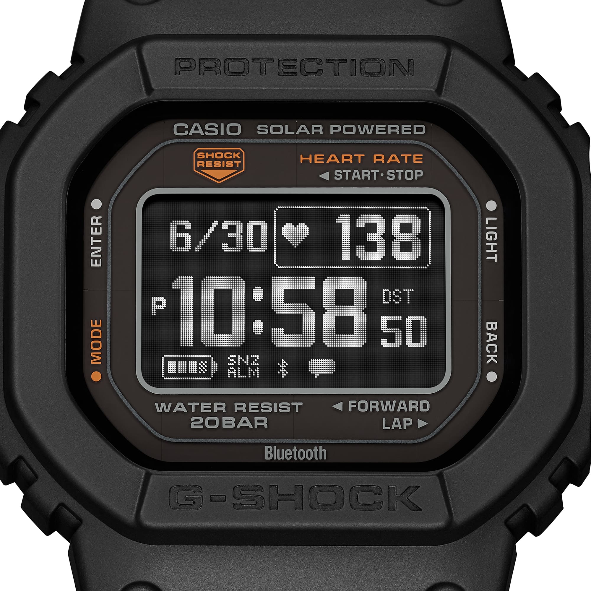 G-SHOCK Heart Monitor Digital Black DWH5600-1D Watch Rate