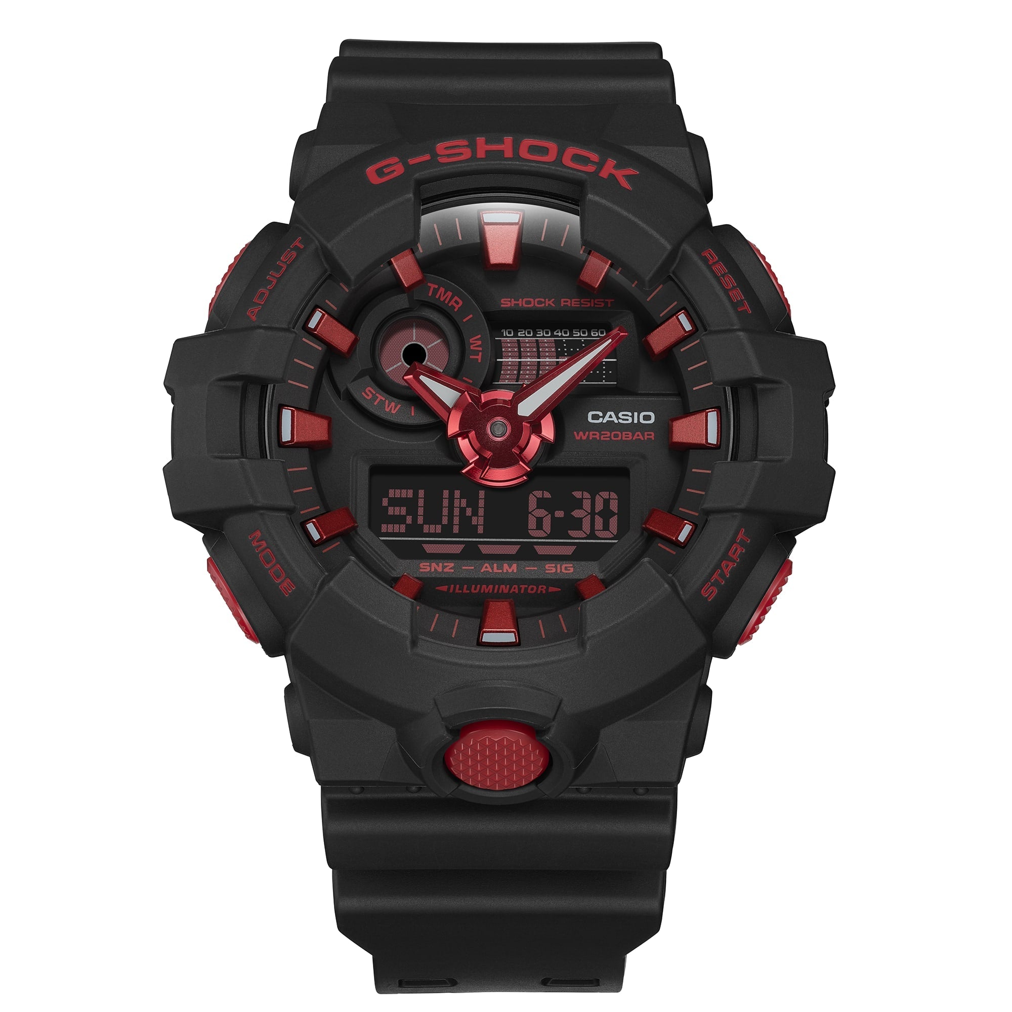 G SHOCK GA700BNR 1A Ignite Red and Black DUO Watch