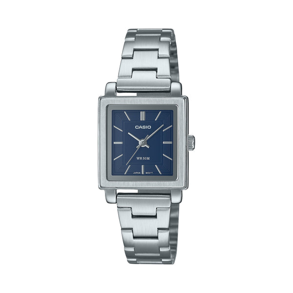CASIO LTPE176D 2A Silver Stainless Steel Classic Square Watch