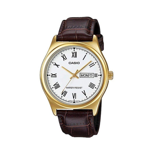Casio men's watch leather strap deals